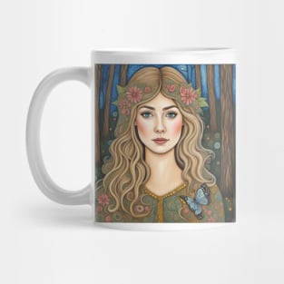 Rosamund Pike as a fairy in the woods Mug